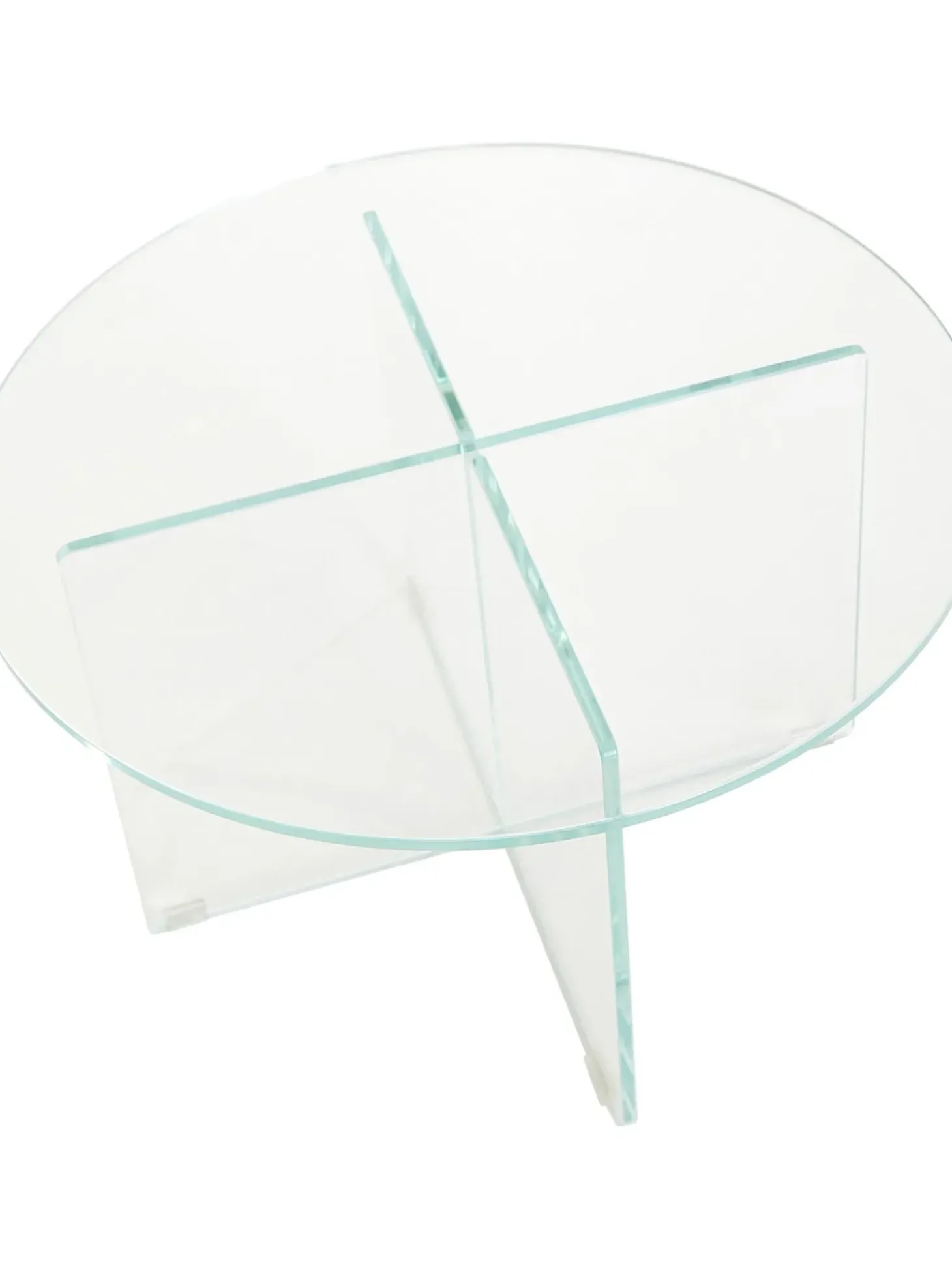 Mesa De Centro Redonda Iris, Tablero De Vidrio