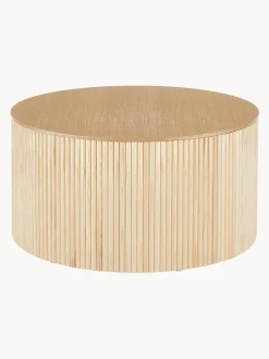 Mesa De Centro Redonda Nele, Con Espacio De Almacenamiento