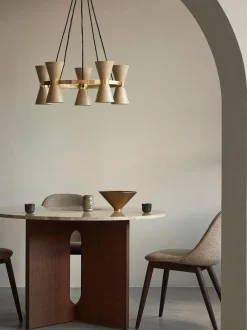 Mesa De Comedor Androgyne, Tablero De Piedra Arenisca, O 120 Cm