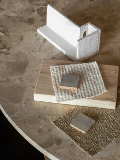 Mesa De Comedor Androgyne, Tablero De Piedra Arenisca, O 120 Cm