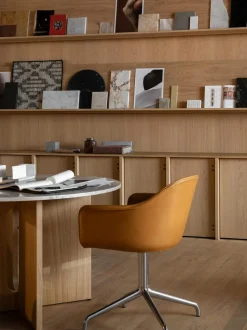 Mesa De Comedor Androgyne, Tablero De Piedra Arenisca, O 120 Cm