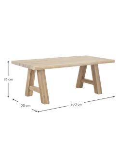 Mesa De Comedor De Madera De Roble Ashton, Tamanos Diferentes
