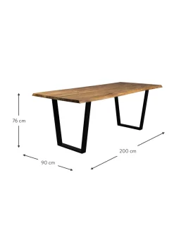 Mesa De Comedor De Madera De Acacia Aka, Tamanos Diferentes