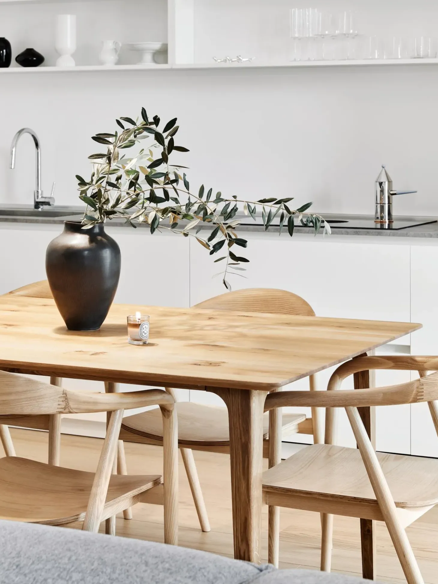 Mesa De Comedor De Madera De Roble Maciza Archie, Tamanos Diferentes