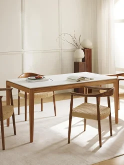 Mesa De Comedor En Look Marmol Jackson, Tamanos Diferentes
