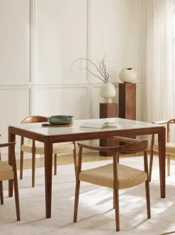 Mesa De Comedor En Look Marmol Jackson, Tamanos Diferentes