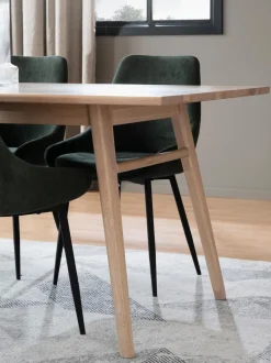 Mesa De Comedor Extensibe De Roble Nevis, 220-265 X 90 Cm