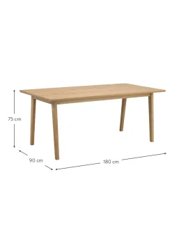 Mesa De Comedor Extensible De Madera Melfort, 180-280 X 90 Cm
