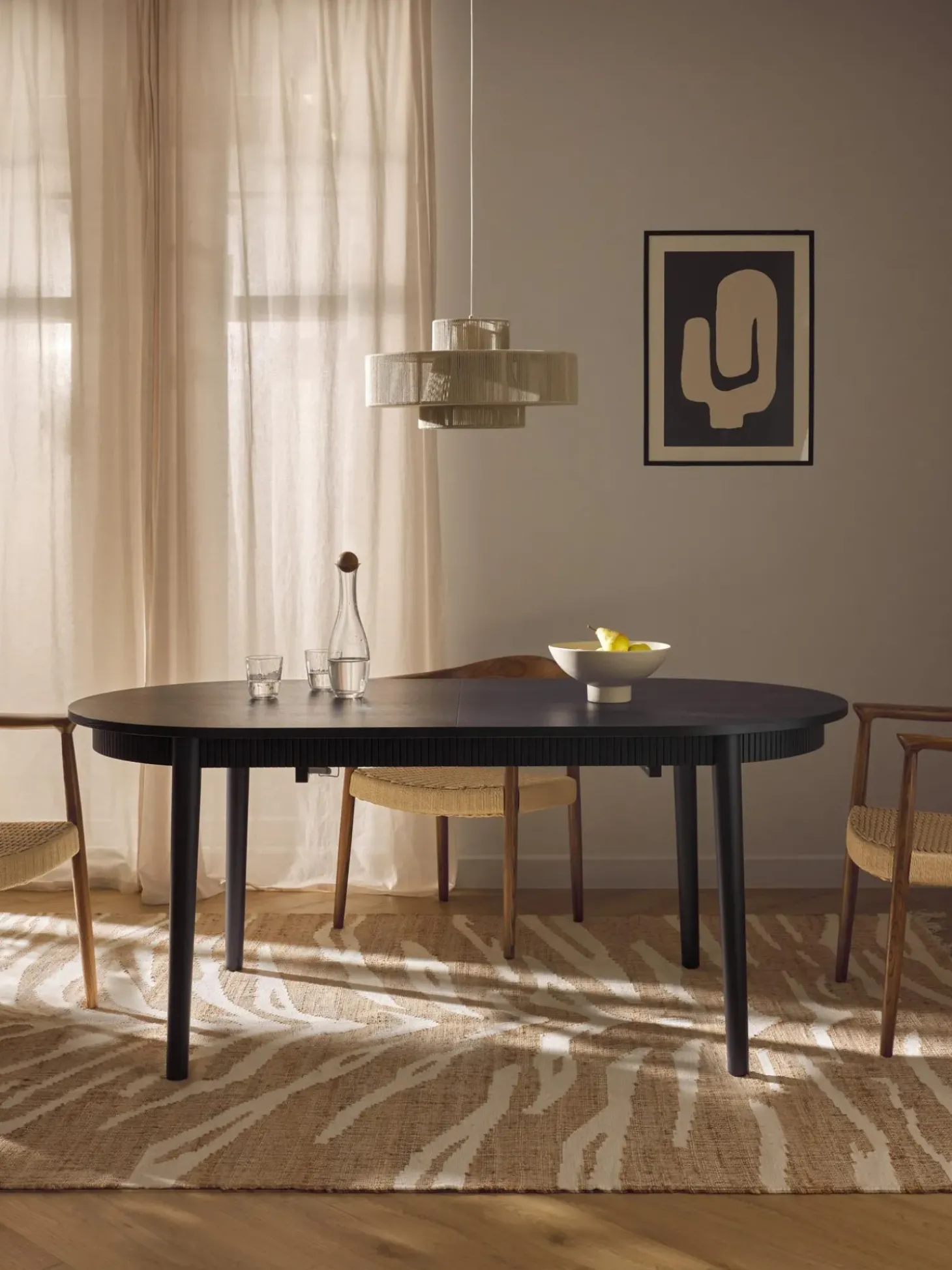 Mesa De Comedor Extensible De Madera De Roble Calary