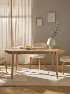 Mesa De Comedor Extensible De Madera De Roble Calary