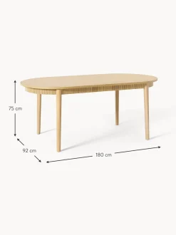 Mesa De Comedor Extensible De Madera De Roble Calary