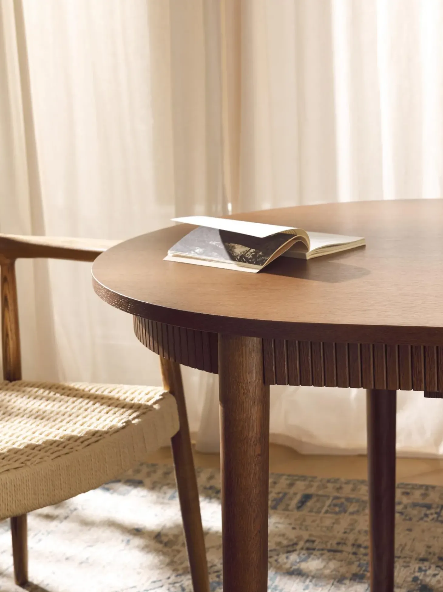 Mesa De Comedor Extensible De Madera De Roble Calary