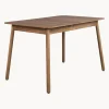 Mesa De Comedor Extensible De Madera De Nogal Glimps, 120- 62 X 80 Cm