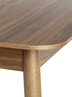 Mesa De Comedor Extensible De Madera De Nogal Glimps, 120- 62 X 80 Cm