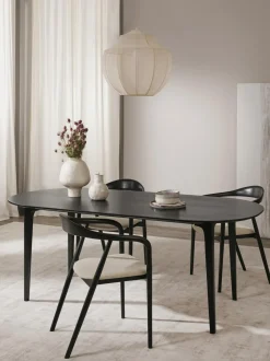 Mesa De Comedor Ovalada De Madera De Mango Maciza Archie, 200 X 100 Cm