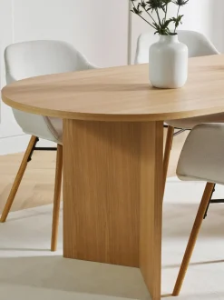 Mesa De Comedor Ovalada De Madera Toni, 200 X 90 Cm