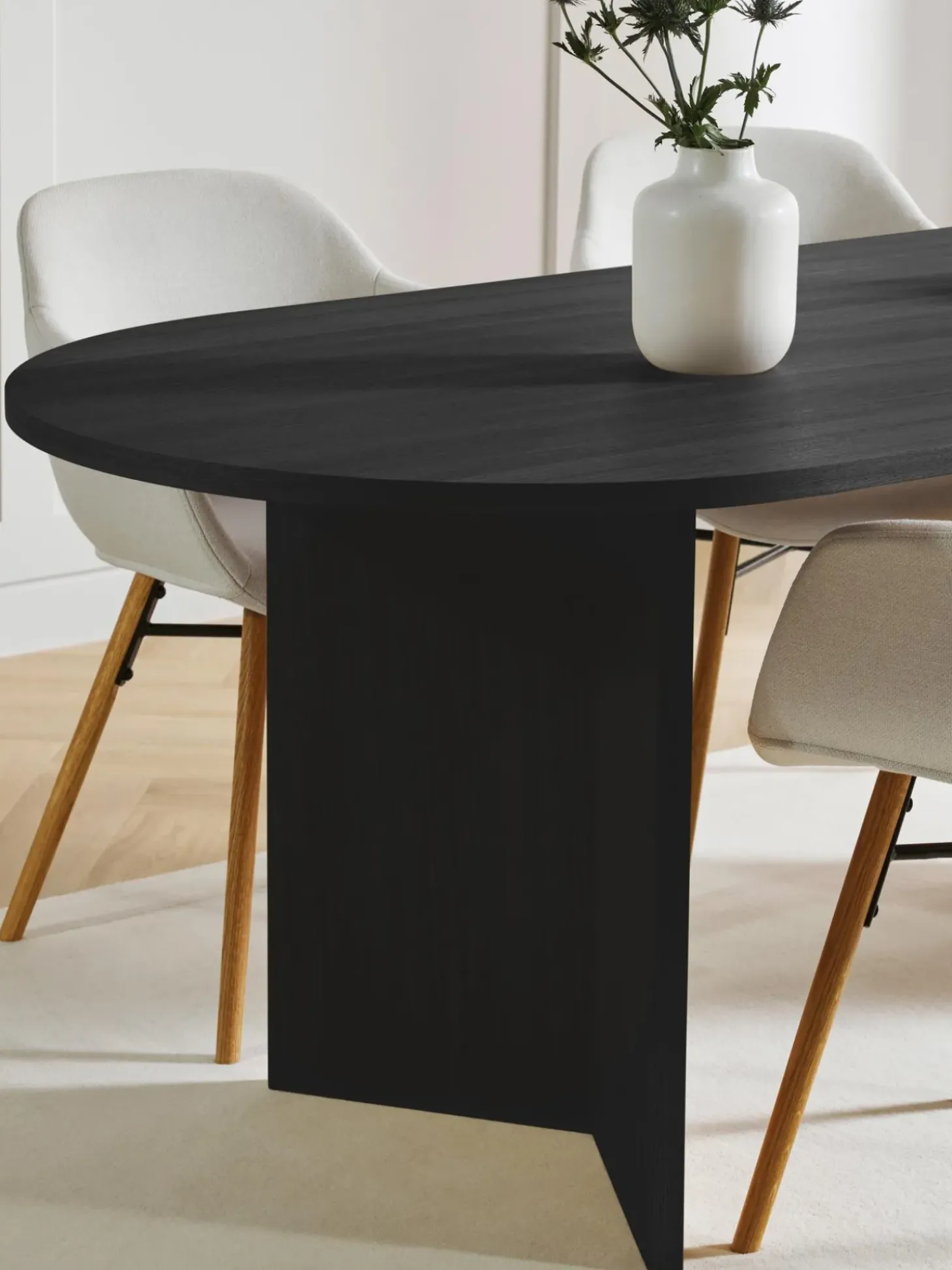 Mesa De Comedor Ovalada De Madera Toni, 200 X 90 Cm