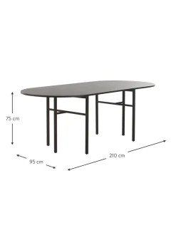 Mesa De Comedor Ovalada De Madera De Mango Vejby, 210 X 95 Cm