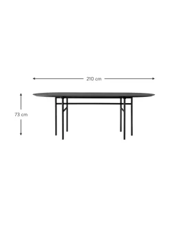 Mesa De Comedor Ovalada Snaregade, 210 X 95 Cm