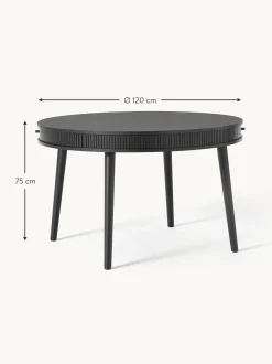 Mesa De Comedor Redonda Calary, Con Espacio De Almacenamiento