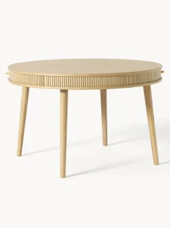 Mesa De Comedor Redonda Calary, Con Espacio De Almacenamiento