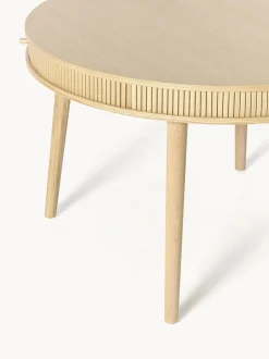 Mesa De Comedor Redonda Calary, Con Espacio De Almacenamiento