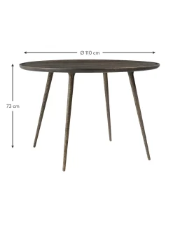 Mesa De Comedor Redonda De Madera De Roble Accent, Tamanos Diferentes