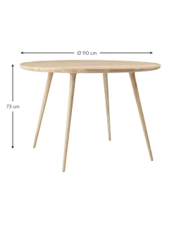 Mesa De Comedor Redonda De Madera De Roble Accent, Tamanos Diferentes