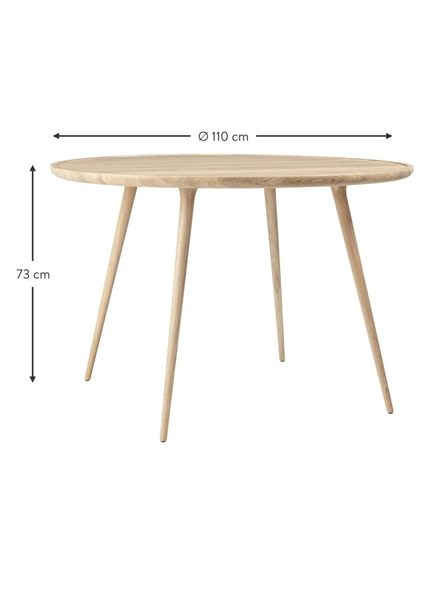 Mesa De Comedor Redonda De Madera De Roble Accent, Tamanos Diferentes