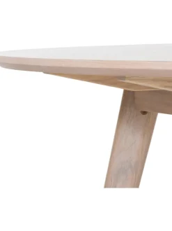 Mesa De Comedor Redonda De Roble Yumi, O 115 Cm
