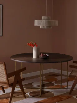 Mesa De Comedor Redonda De Madera De Mango Luca, Tamanos Diferentes