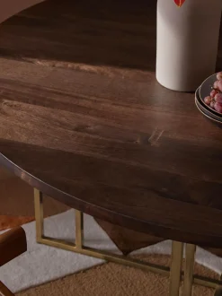 Mesa De Comedor Redonda De Madera De Mango Luca, Tamanos Diferentes