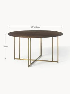 Mesa De Comedor Redonda De Madera De Mango Luca, Tamanos Diferentes