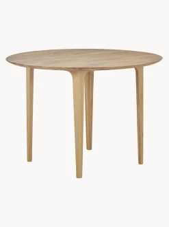 Mesa De Comedor Redonda De Madera De Roble Maciza Archie, O 110 Cm
