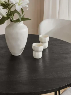 Mesa De Comedor Redonda De Madera De Mango Luca, Tamanos Diferentes