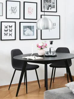 Mesa De Comedor Redondan De Madera De Caucho Yumi, O 115 Cm