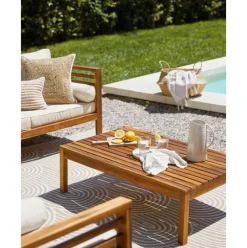 Mesa Para Exterior De Madera De Acacia Bo, 100 X 60 Cm