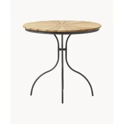 Mesa Redonda Para Balcon Hard & Ellen, Tablero De Madera De Teca