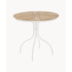 Mesa Redonda Para Exterior Hard & Ellen, Tablero De Madera De Teca