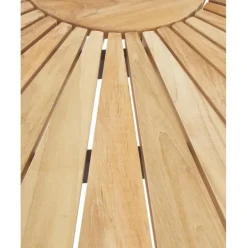 Mesa Redonda Para Exterior De Madera De Teca Hard & Ellen, Tamanos Diferentes