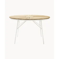 Mesa Redonda Para Exterior De Madera De Teca Hard & Ellen, Tamanos Diferentes