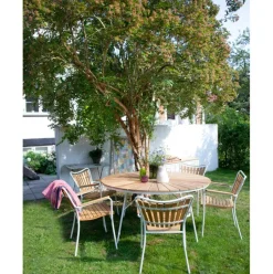 Mesa Redonda Para Exterior De Madera De Teca Hard & Ellen, Tamanos Diferentes