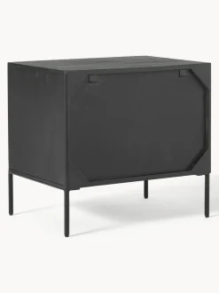 Mesilla De Noche Con Cajones De Madera De Mango Maciza June