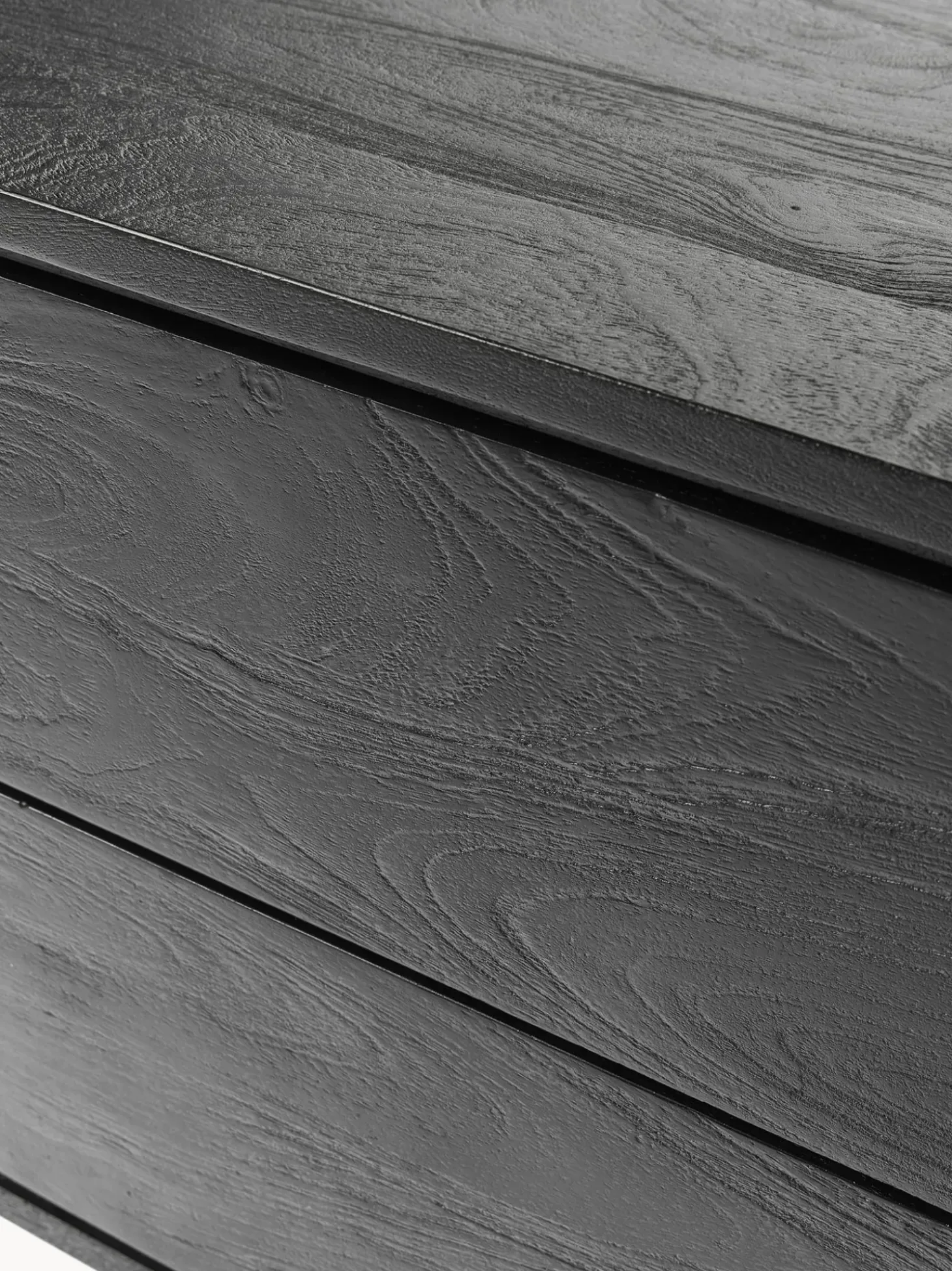 Mesilla De Noche De Madera De Mango Maciza Luca, Con Cajones