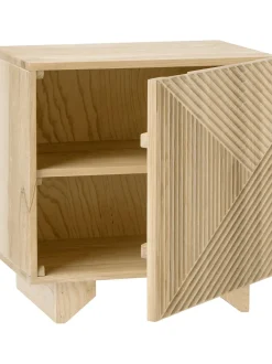 Mesilla De Noche De Madera De Fresno Maciza Louis