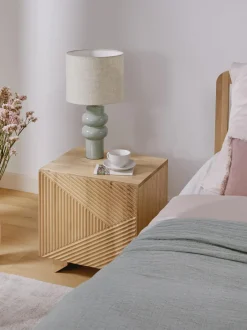 Mesilla De Noche De Madera De Fresno Maciza Louis