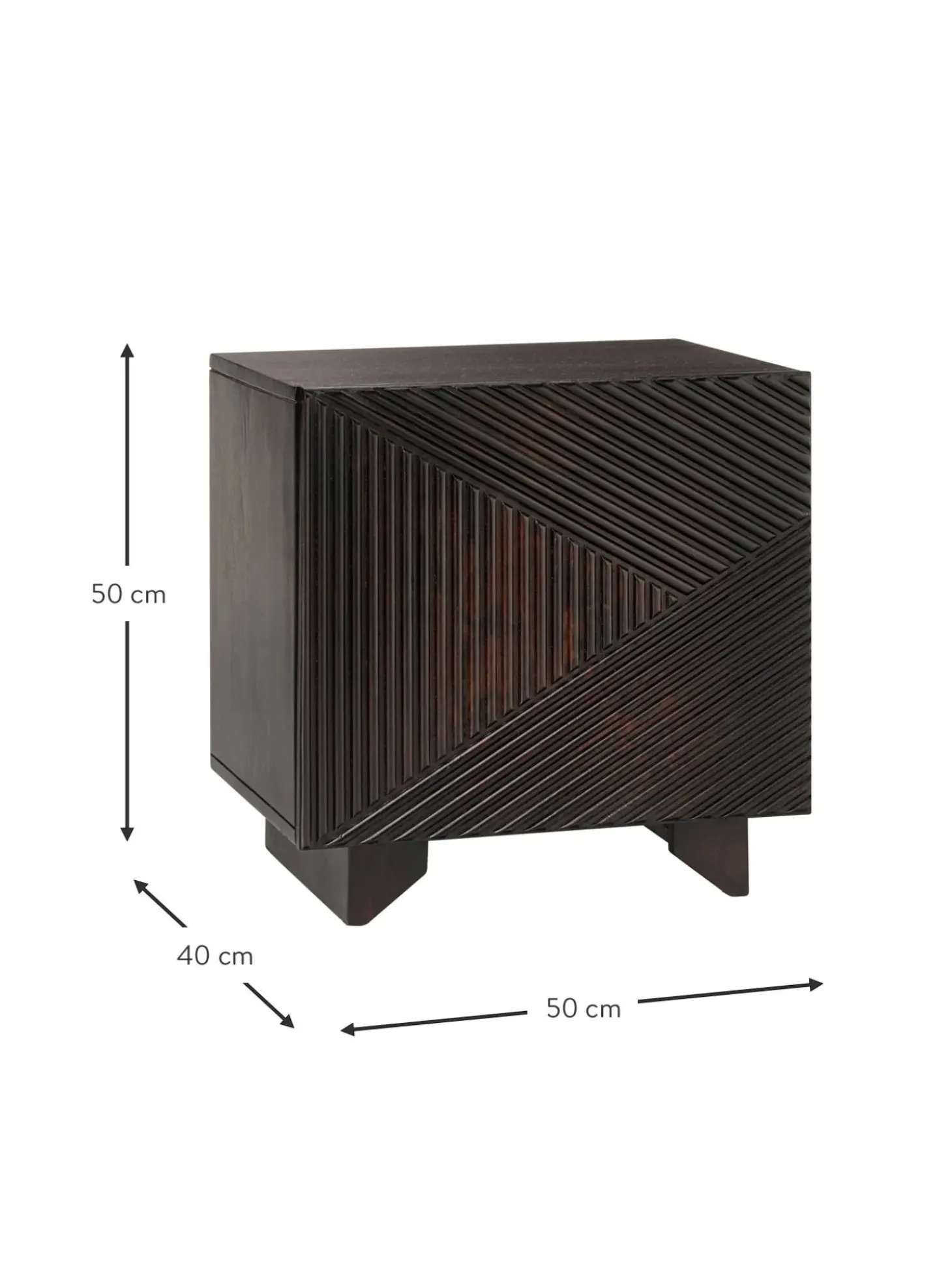 Mesilla De Noche De Madera De Mango Maciza Louis