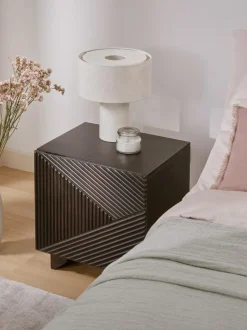 Mesilla De Noche De Madera De Mango Maciza Louis