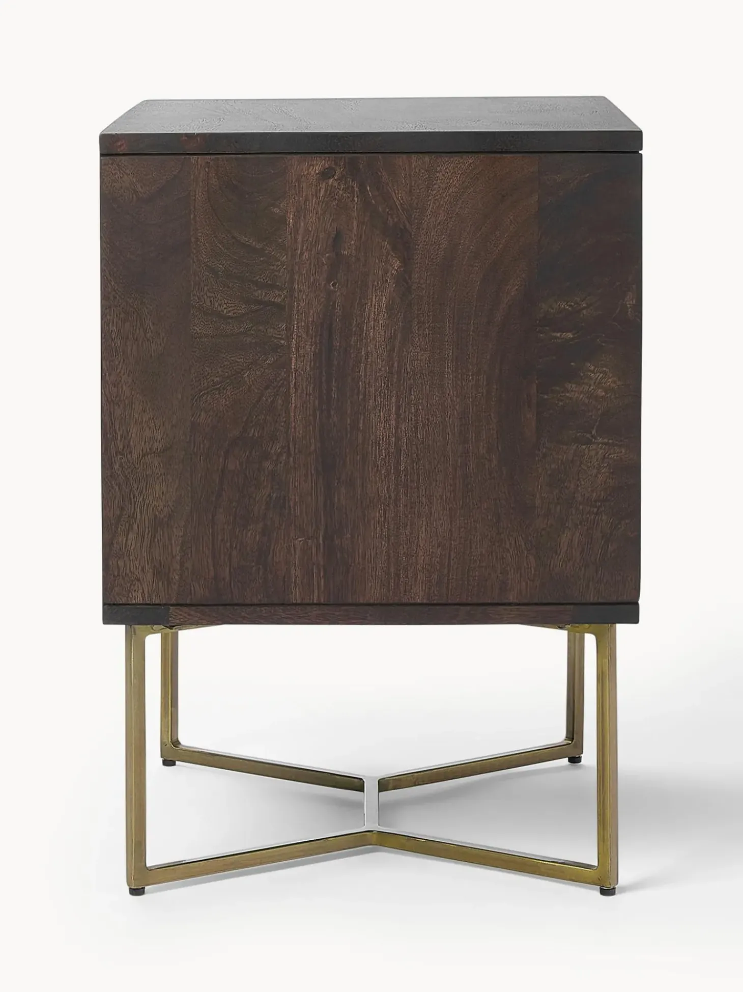 Mesilla De Noche De Madera De Mango Maciza Luca, Con Cajon