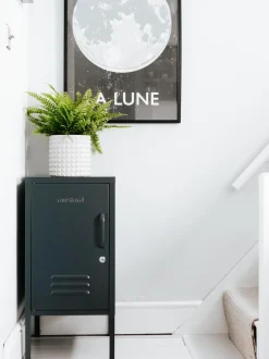 Mesilla De Noche Taquilla De Metal The Shorty, Con Abertura A La Izquierda O Derecha